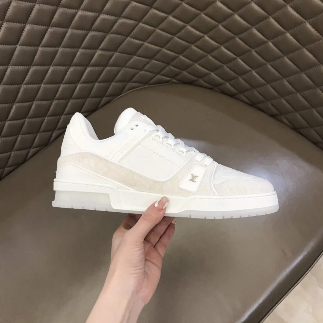 Alternative view of Louis Vuitton Trainer Sneaker Monogram Patent Canvas White Virgil Abloh LV 1A9G53