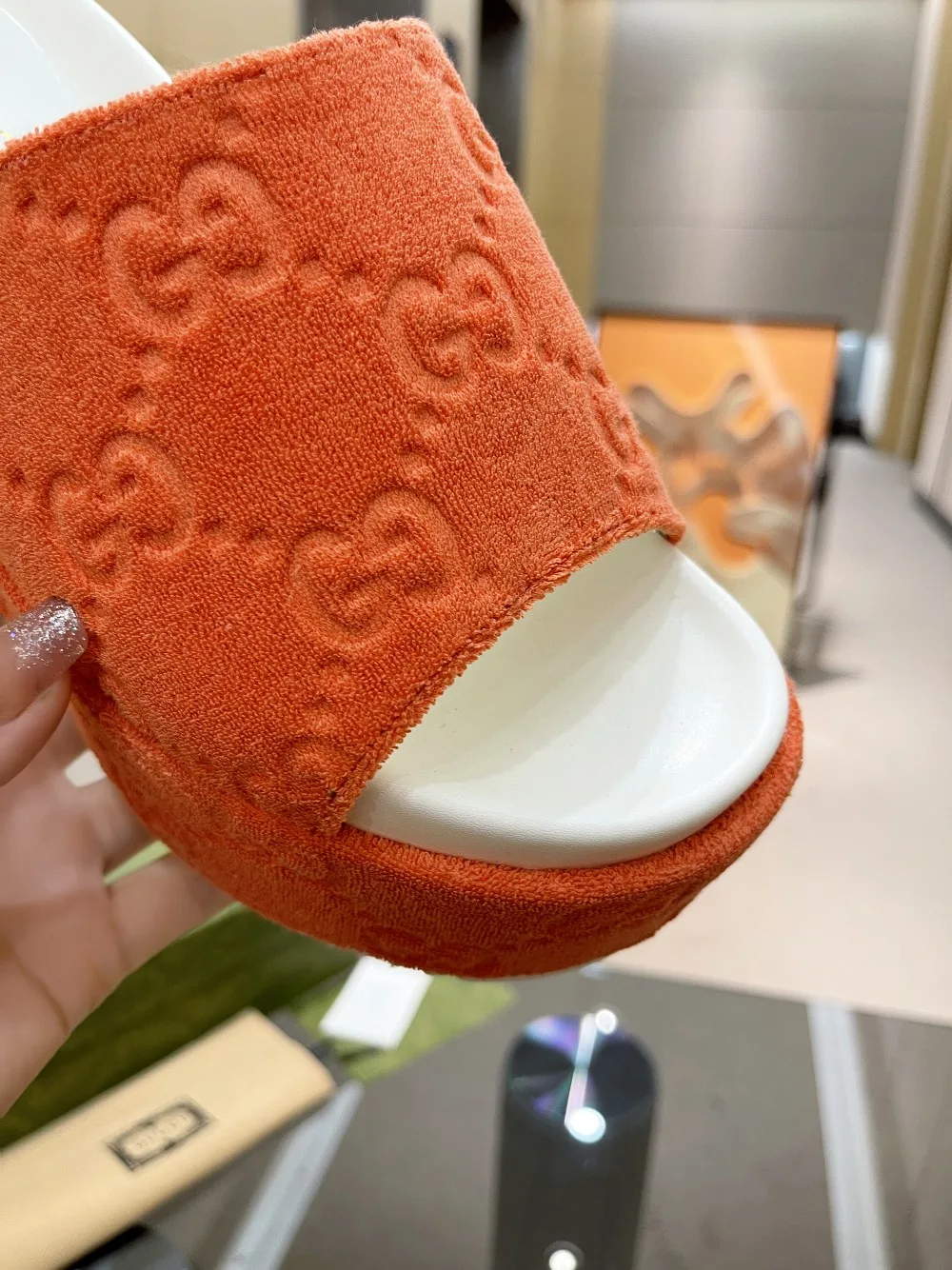 Gucci Women’s GG Platform Sandal Orange - Image 3