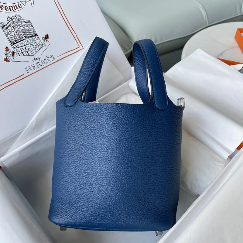 Hermes Picotin Lock 18 Bag Navy Blue - Image 2