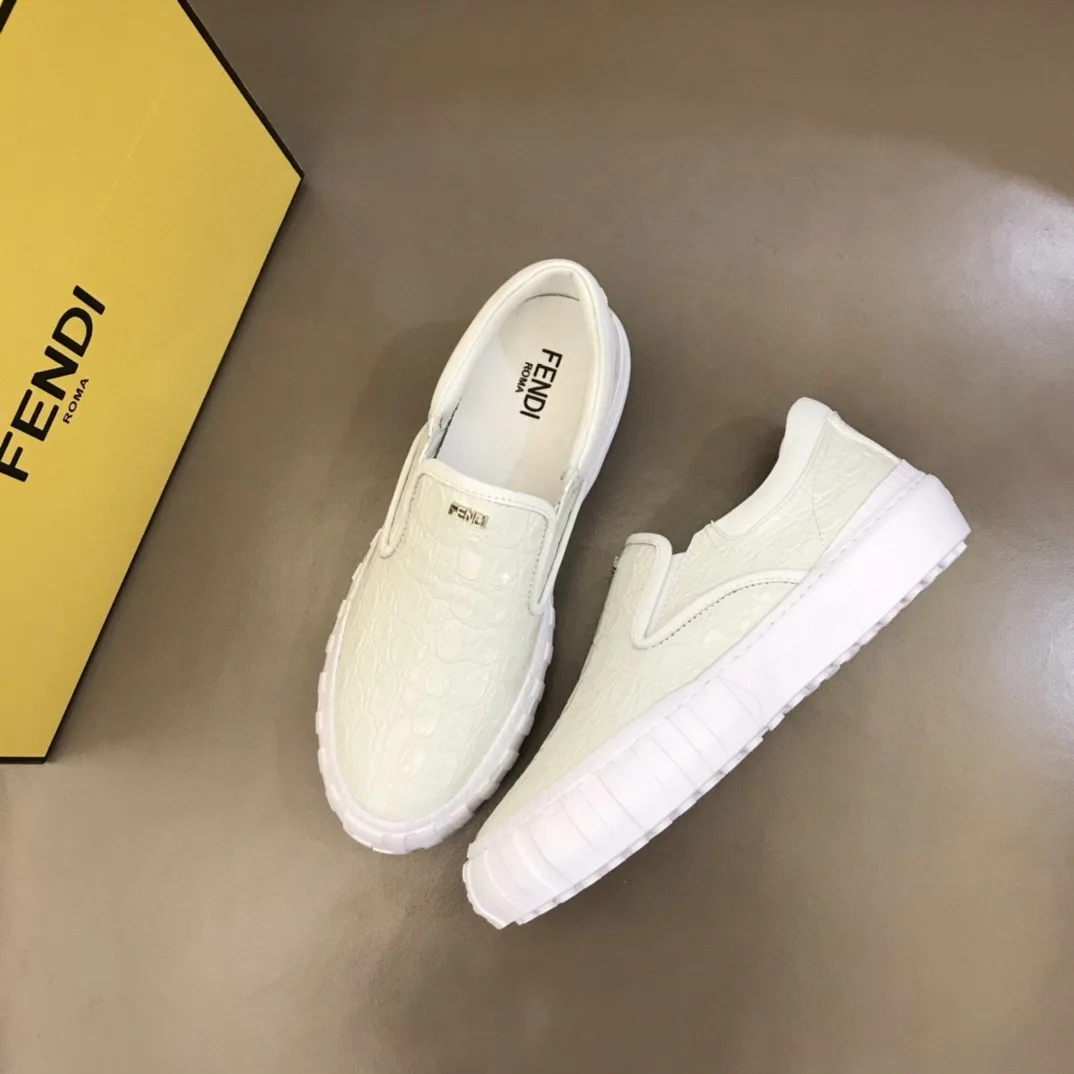 Fendi Force Slip On Sneakers White 7E1454 - Image 9