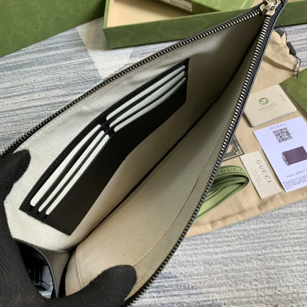 Alternative view of Gucci Marmont Pouch / Black Gold Toned Hardware GG