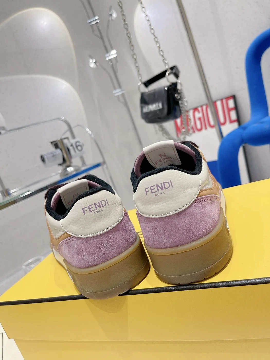 Fendi Match Pink Low Tops 8E8252AI1NF1H1C - Image 5