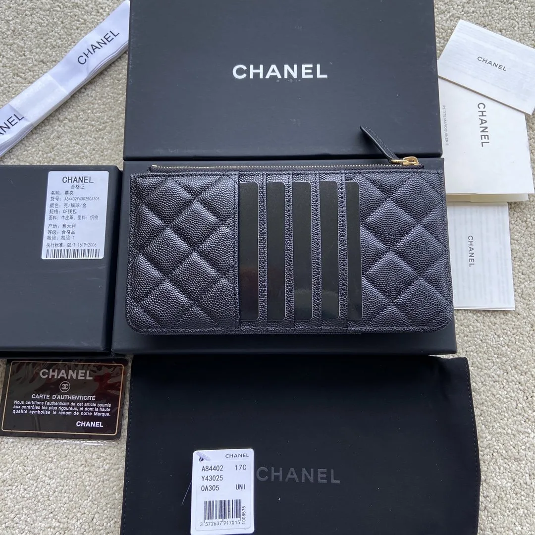 Alternative view of Chanel CO-CO Long Flap Wallet / Gold Hardware Black