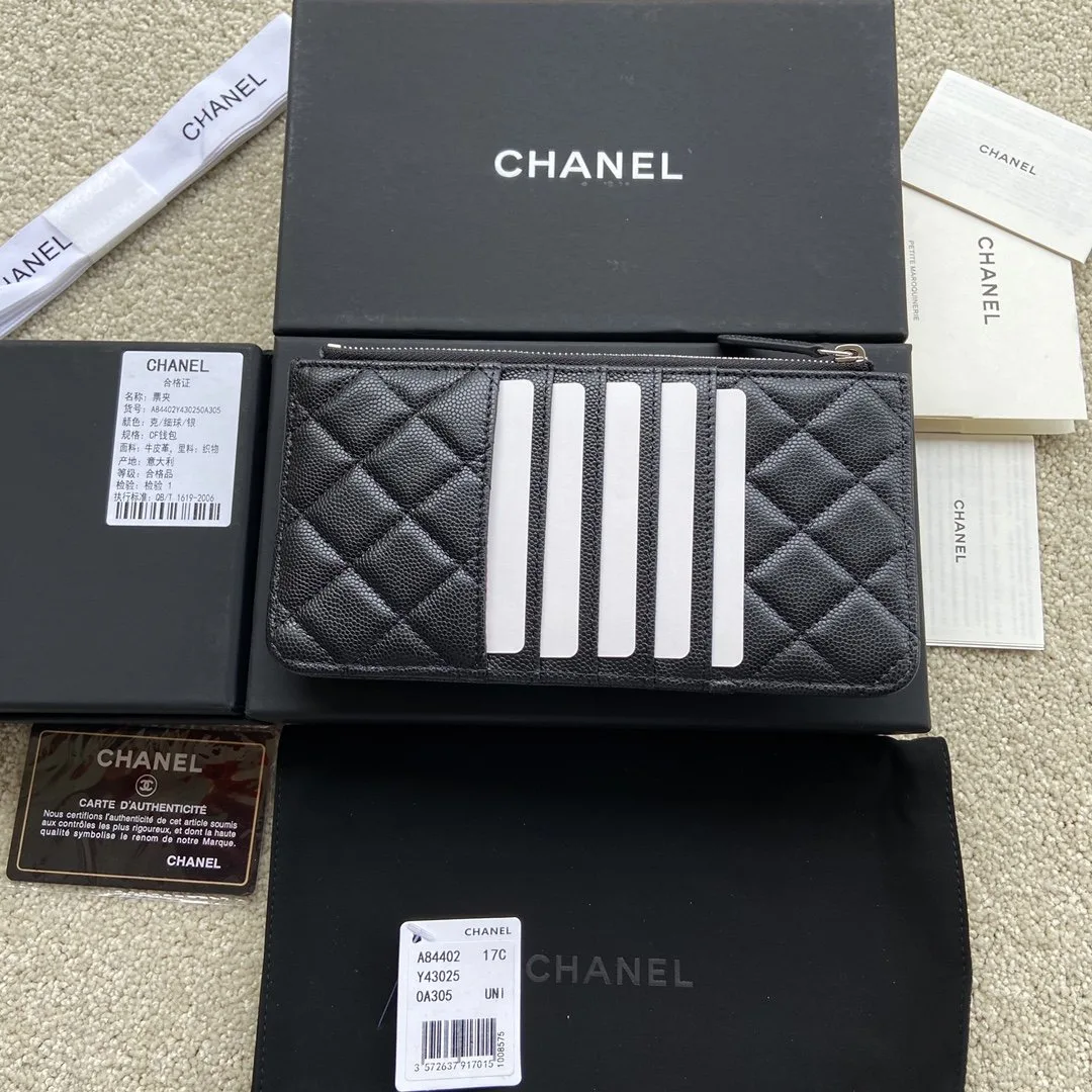 Chanel CO-CO Mini Pouch Wallet / Silver Hardware Black - Image 3
