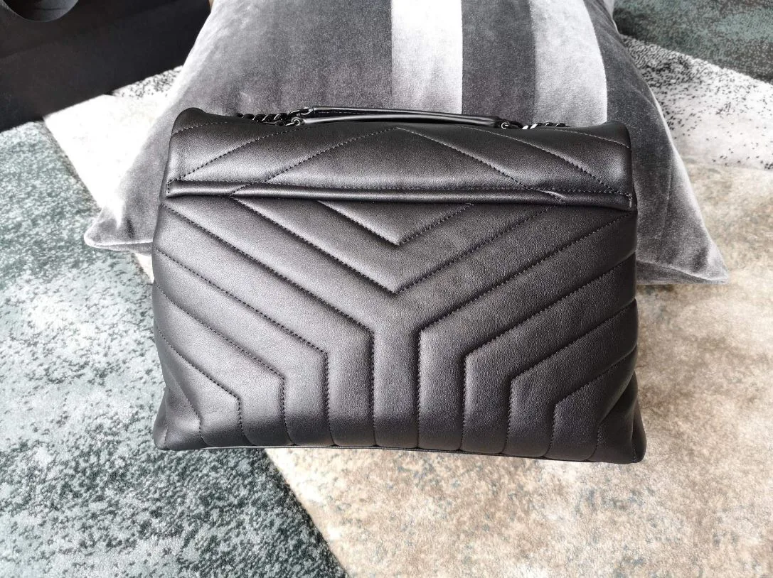 Saint Laurent Lou Lou Medium Chain Bag Black / YSL - Image 8