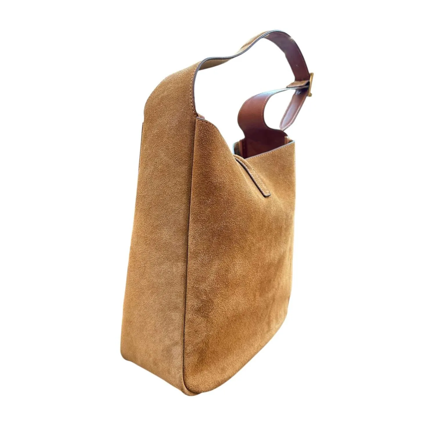 Le 5 A 7 Brown Suede Hobo Bag USA | Urban Valore - Image 3