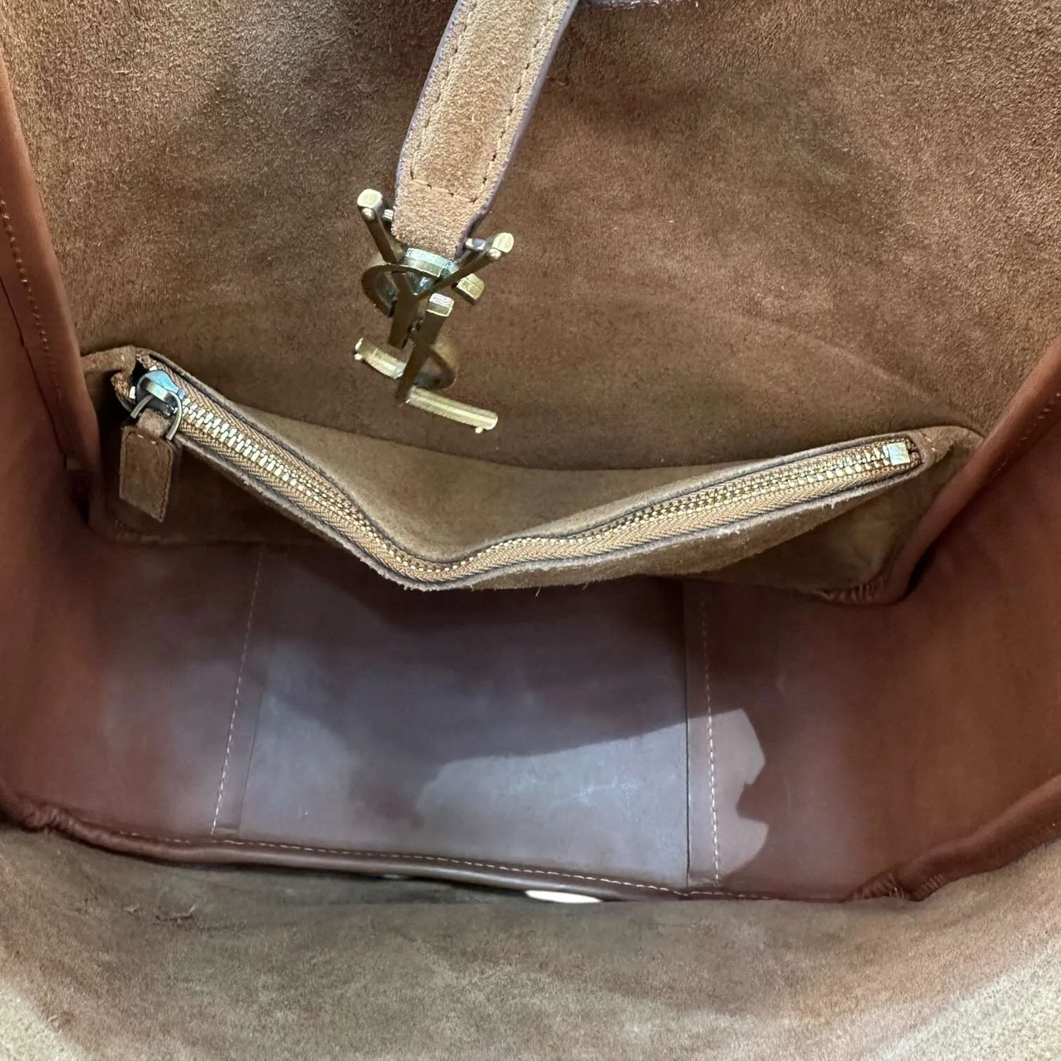 Le 5 A 7 Brown Suede Hobo Bag USA | Urban Valore - Image 7