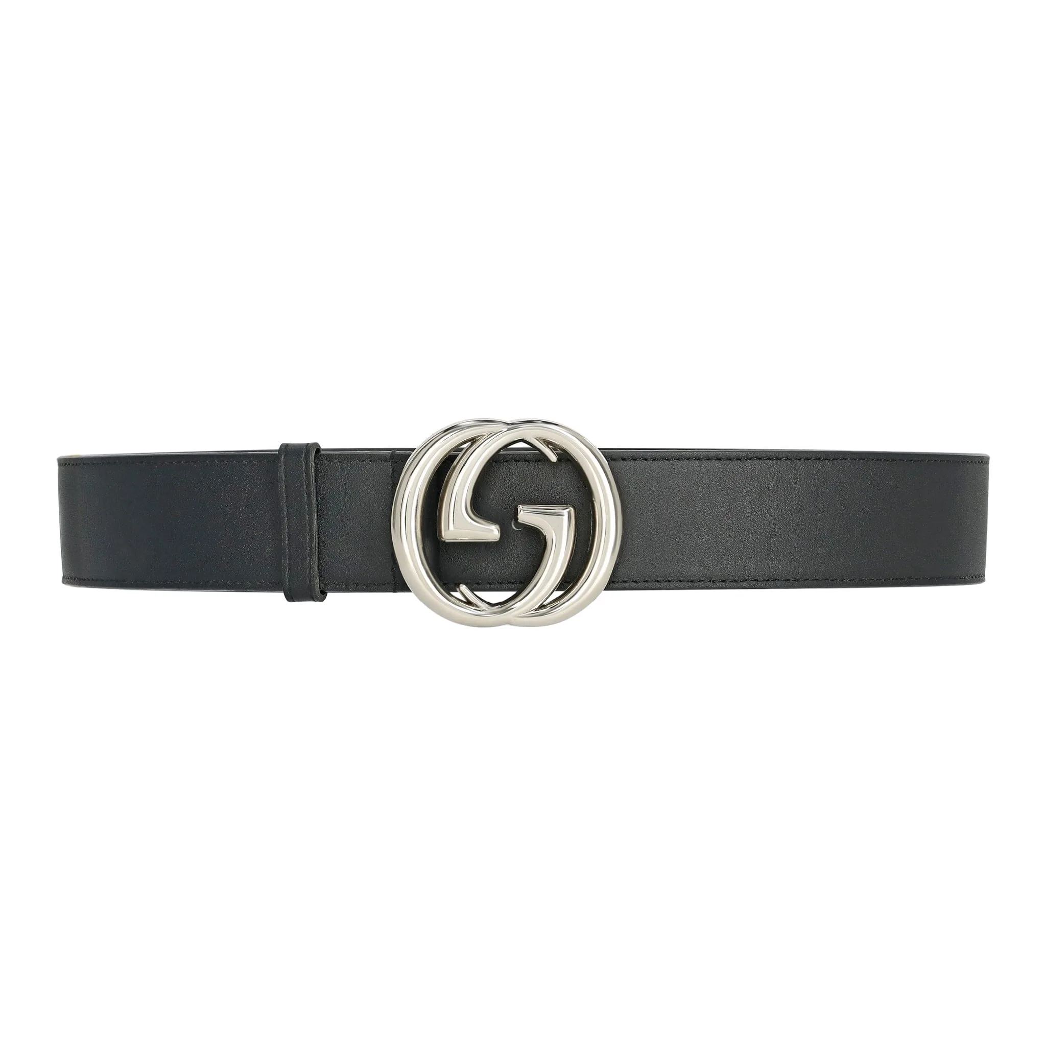Leather Belt Silver / Chromium Buckle - Image 4