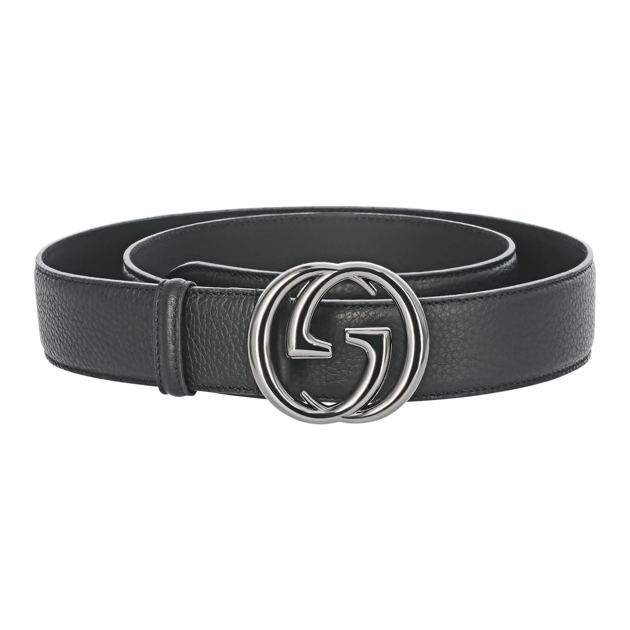 Leather Belt Silver / Chromium Buckle - Image 5