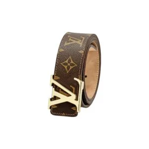 Alternative view of Brown Monogram style Leather Belt Amazing