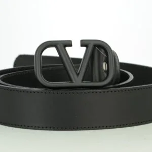 Alternative view of Black V Black Buckle Leather Belt