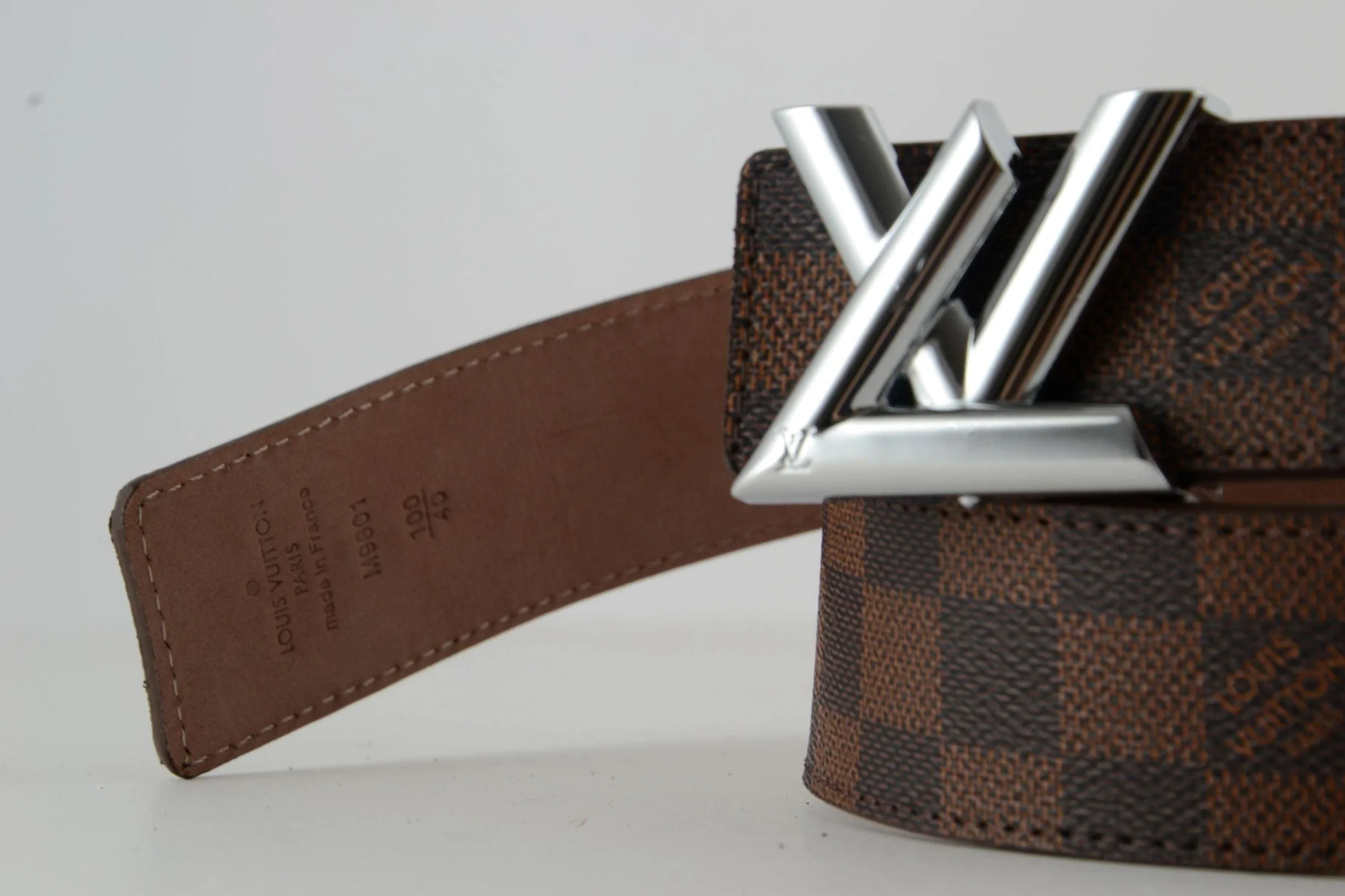 Brown Damier New SiAmazinger Buckle Leather Belt - Image 2
