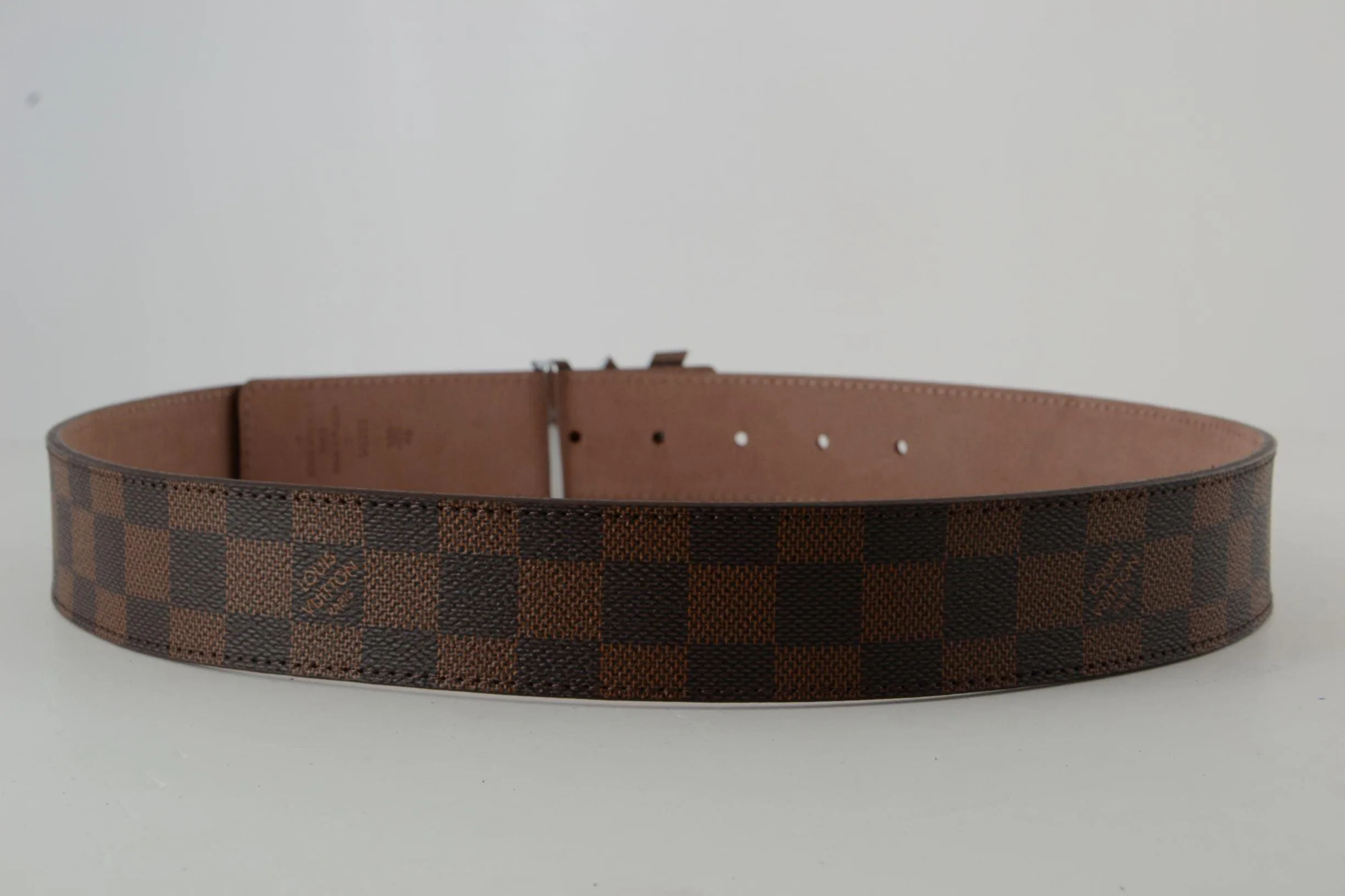 Brown Damier New SiAmazinger Buckle Leather Belt - Image 3