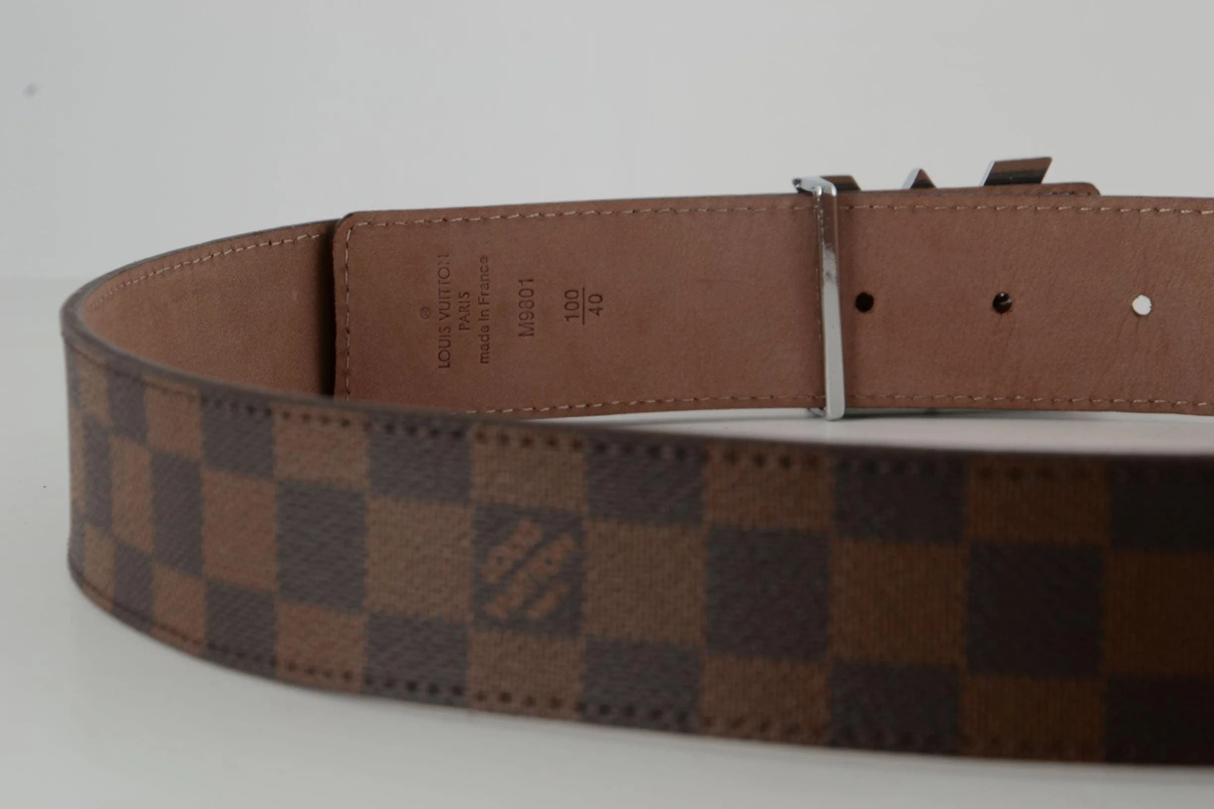 Brown Damier New SiAmazinger Buckle Leather Belt - Image 4