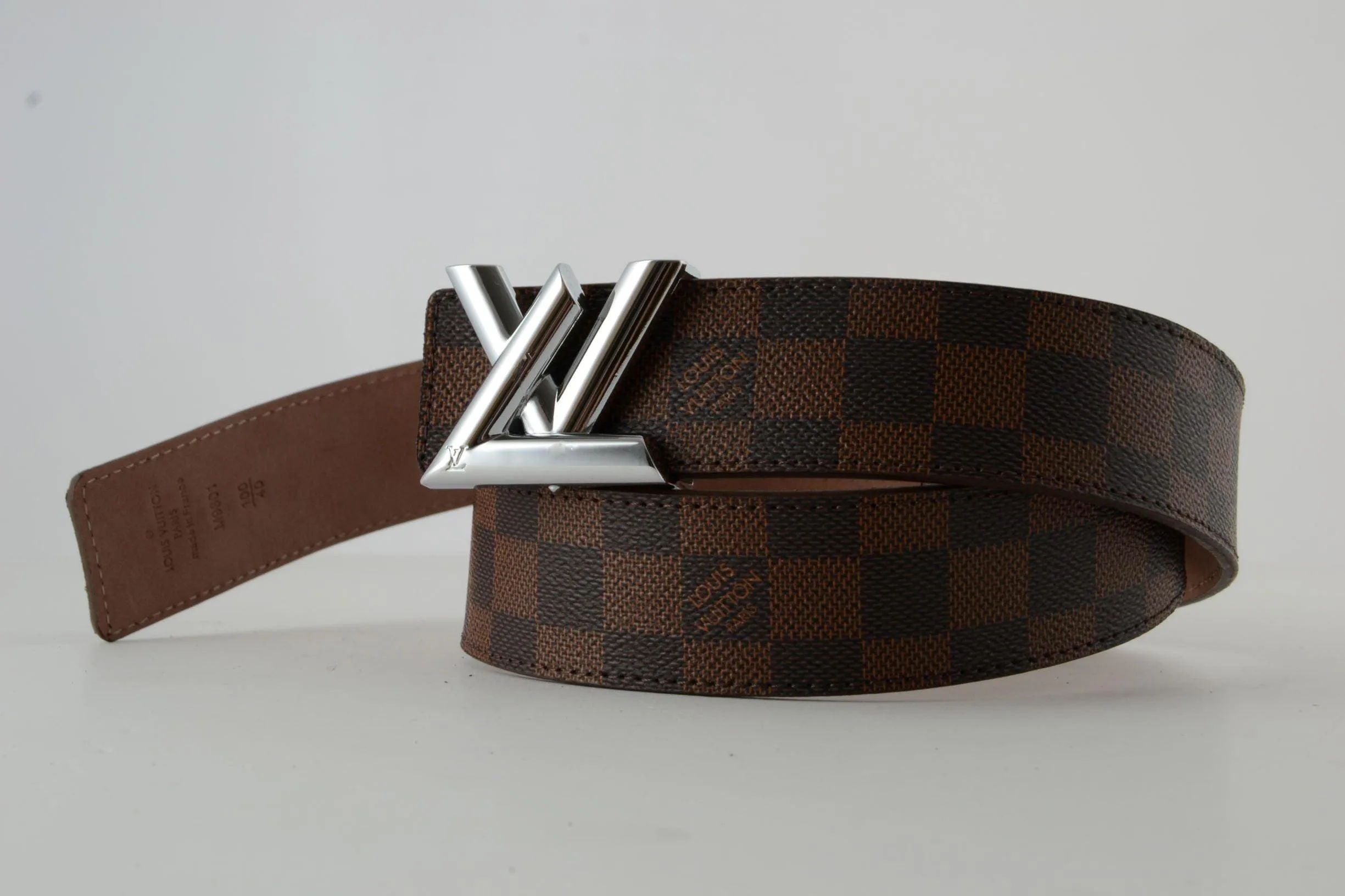 Brown Damier New SiAmazinger Buckle Leather Belt - Image 5