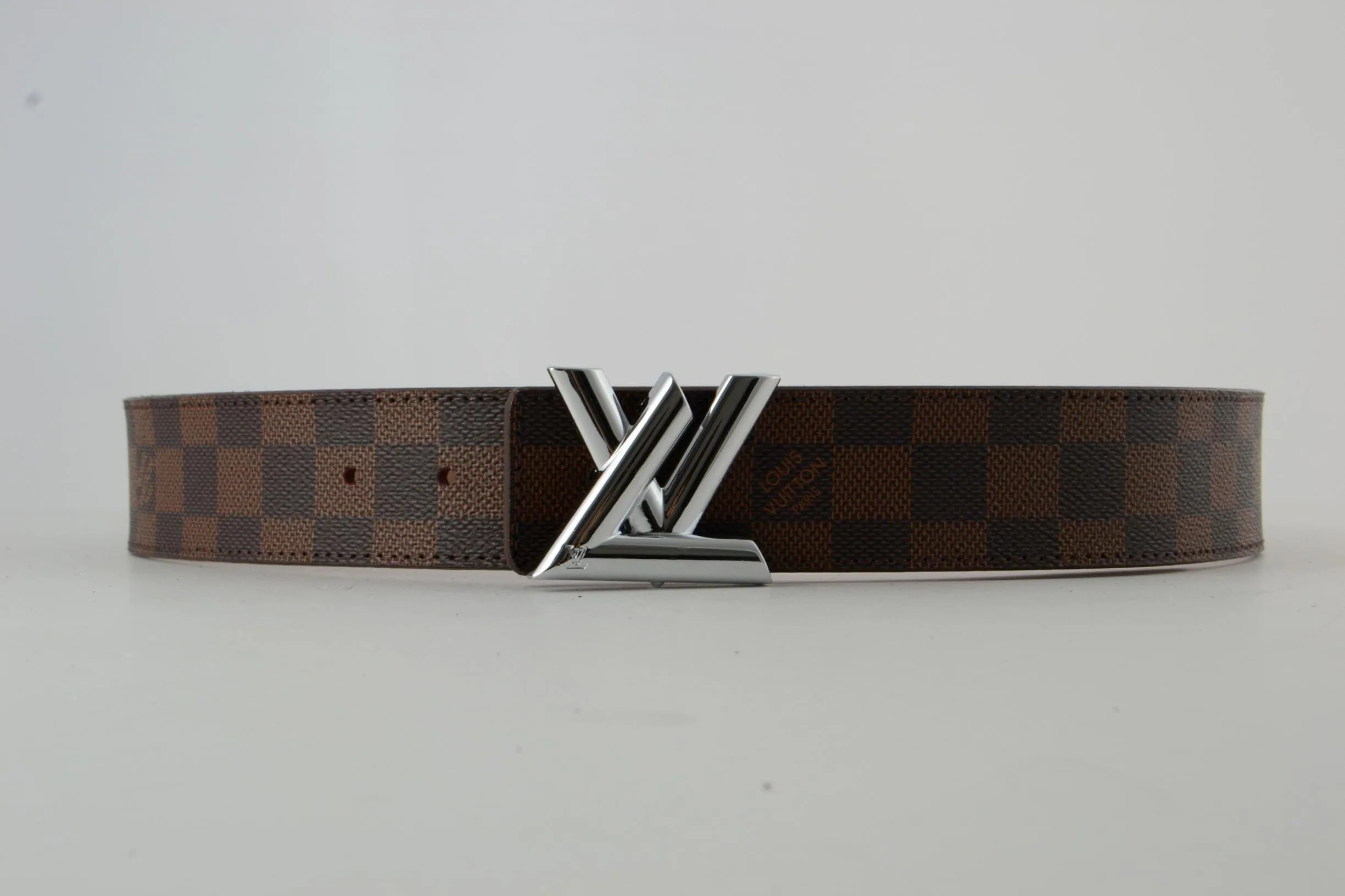 Brown Damier New SiAmazinger Buckle Leather Belt - Image 6