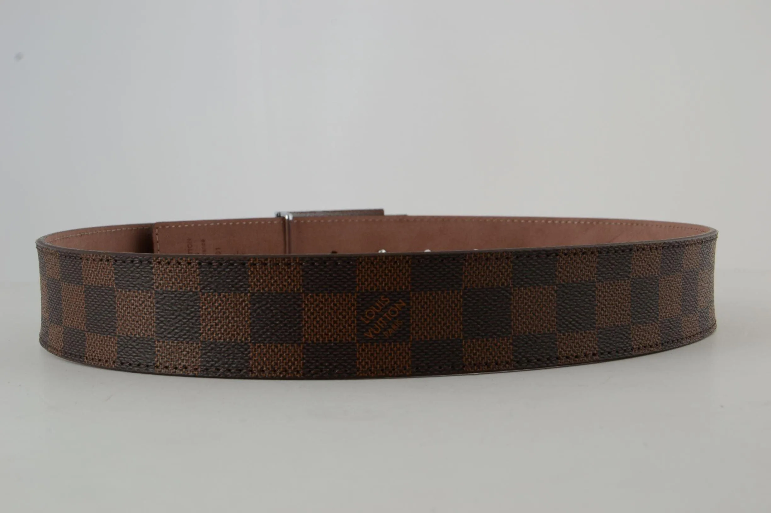 Brown Damier SiAmazinger Buckle Leather Belt - Image 6