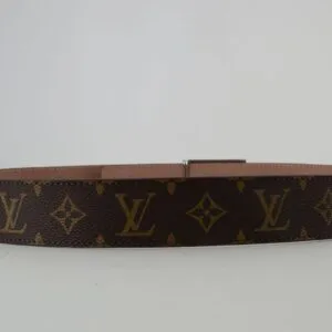 Alternative view of Brown Monogram New Buckle Leather Belt