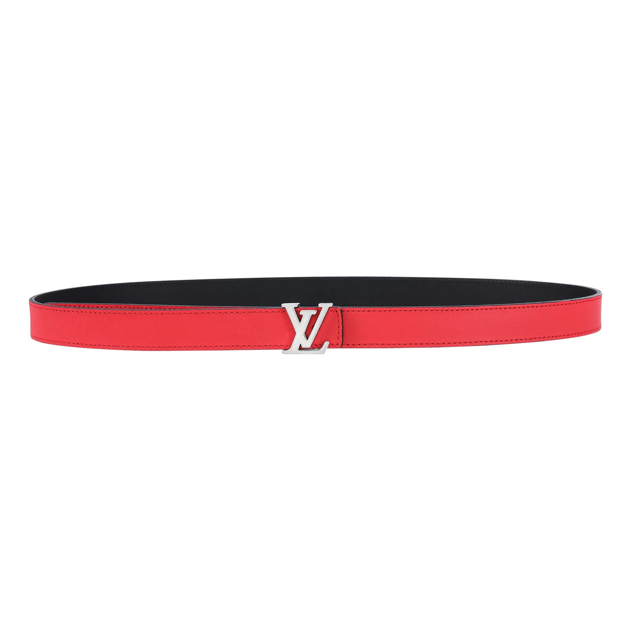 Reversible Red / Black Leather Belt - Image 4