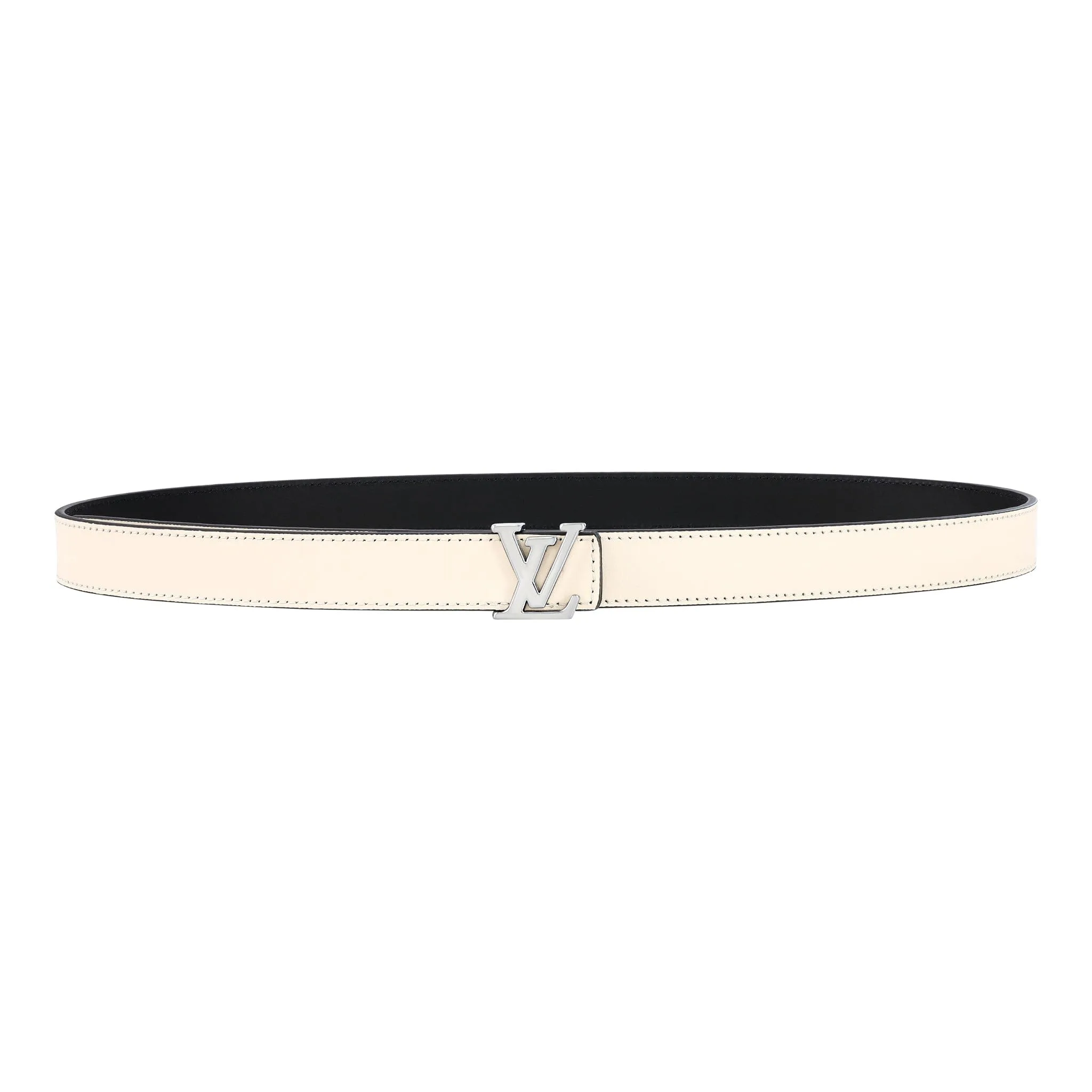 Reversible Beige / Black Leather Belt - Image 4