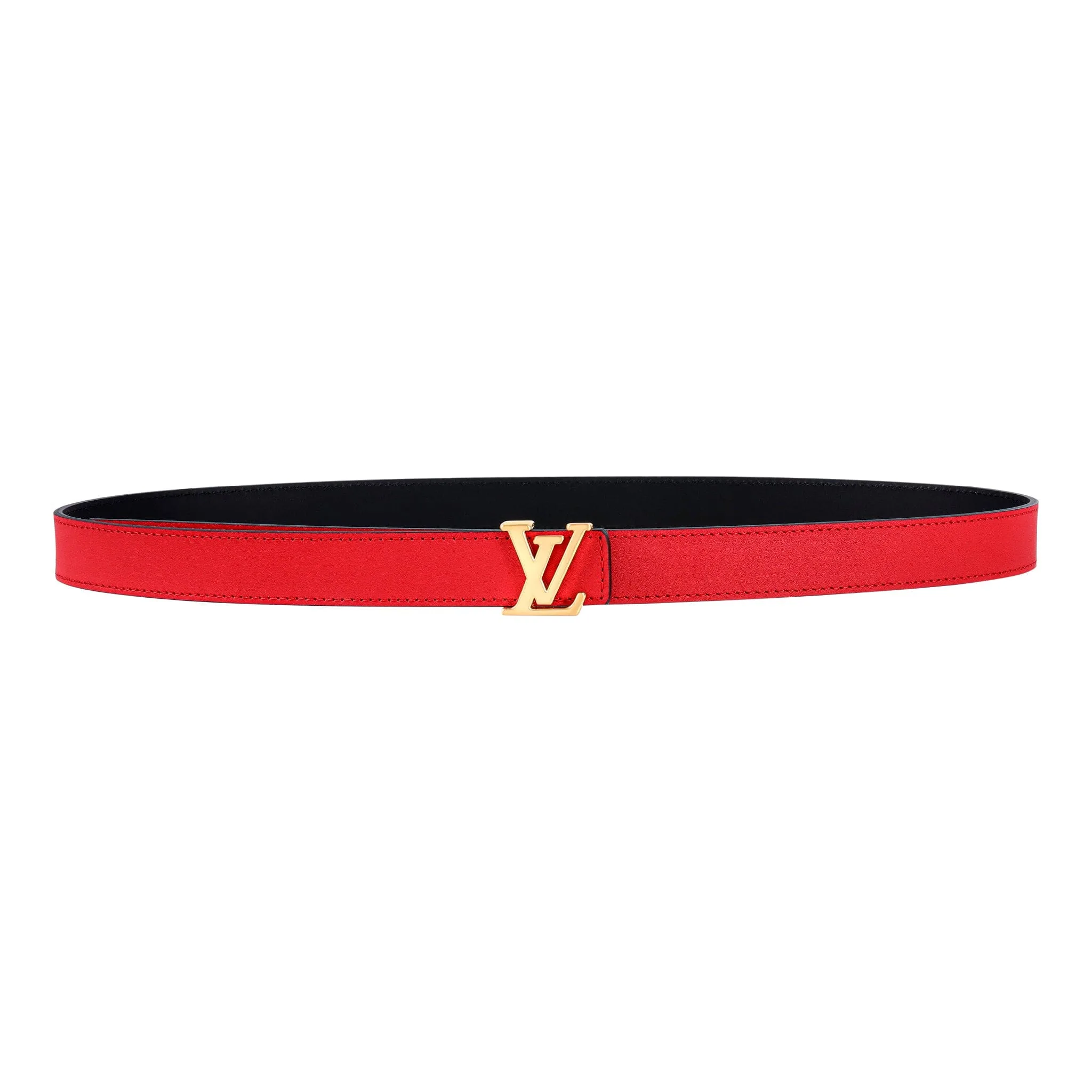 Reversible Red / Black Leather Belt - Image 2