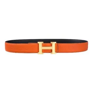 Alternative view of Reversible H Buckle Belt Orange&Black