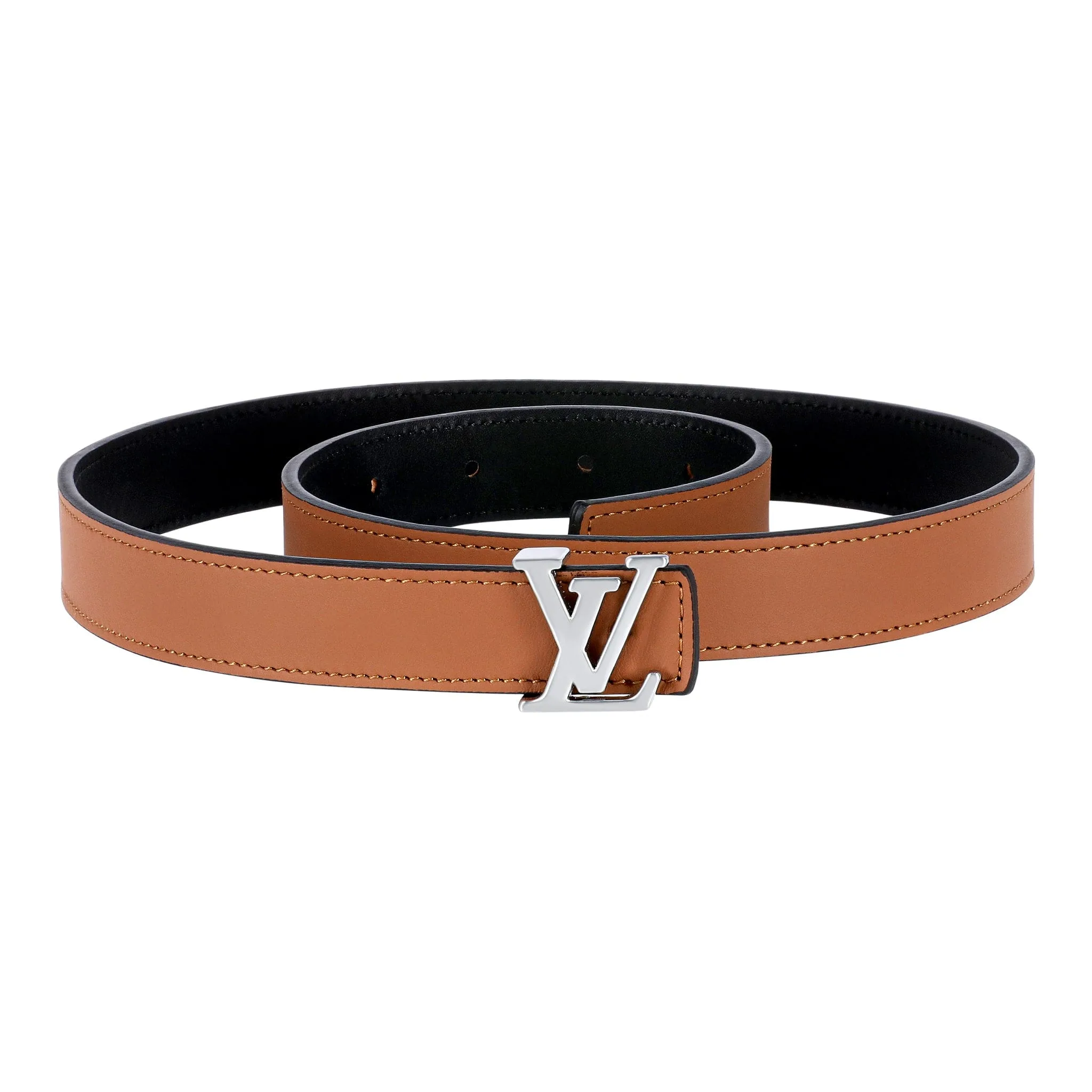 Reversible Brown / Black Leather Belt - Image 3