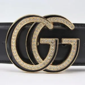 Alternative view of GG Diamond Buckle Leather Belt
