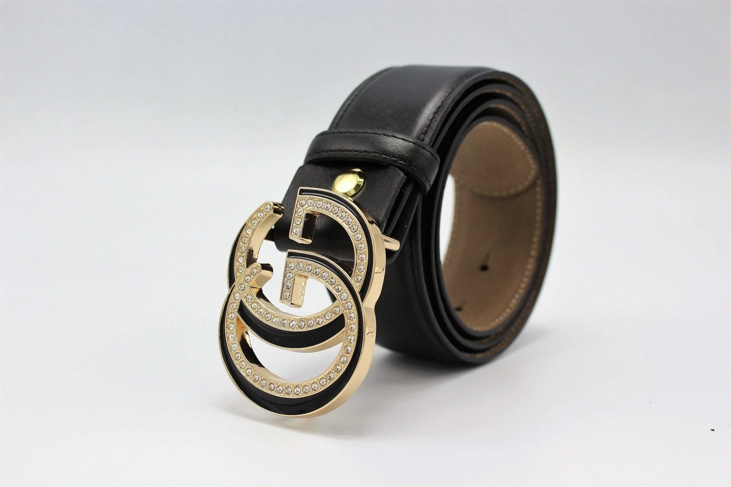 GG Diamond Buckle Leather Belt - Image 3