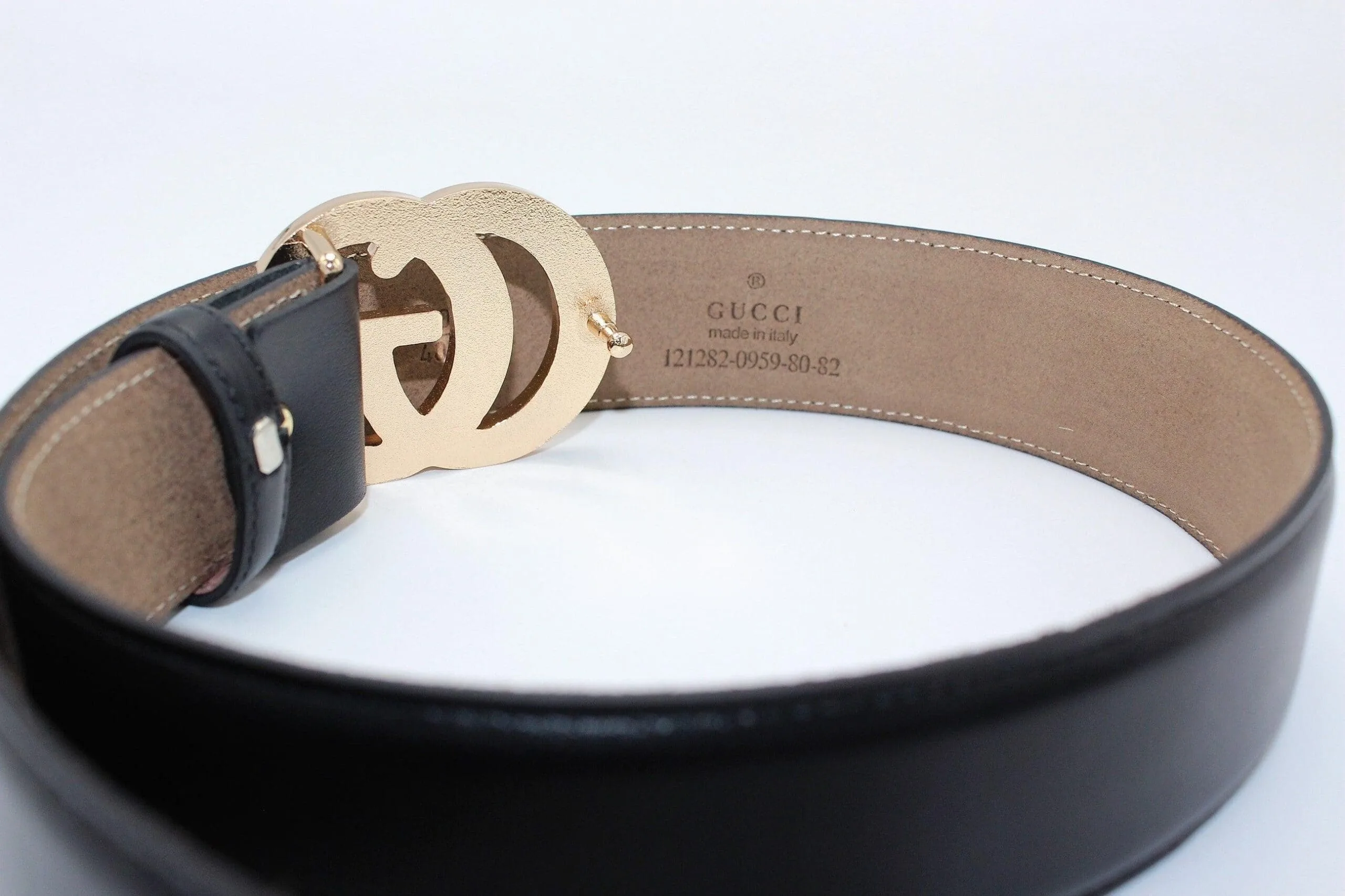 GG Diamond Buckle Leather Belt - Image 5