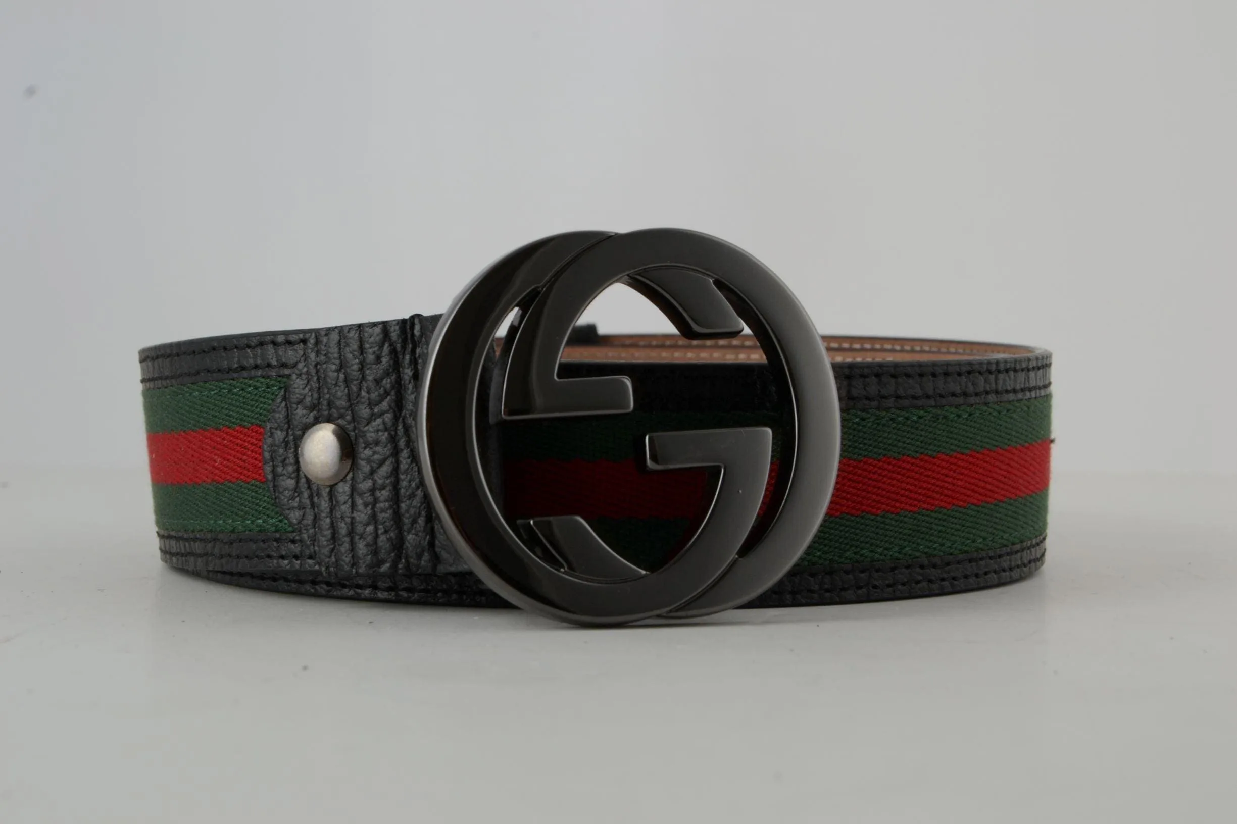 GG Red & Green Stripe Chrominum Buckle - Image 3