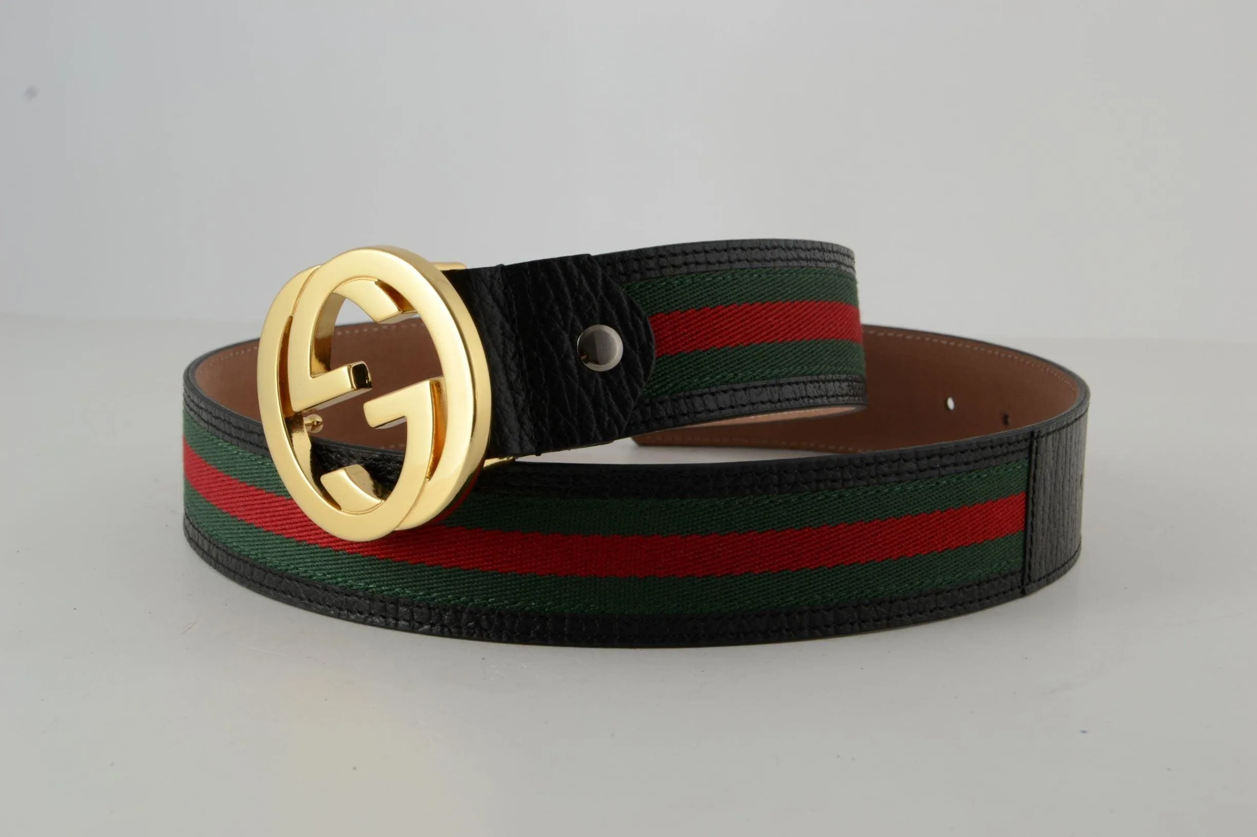 GG Red & Green Stripe Belt