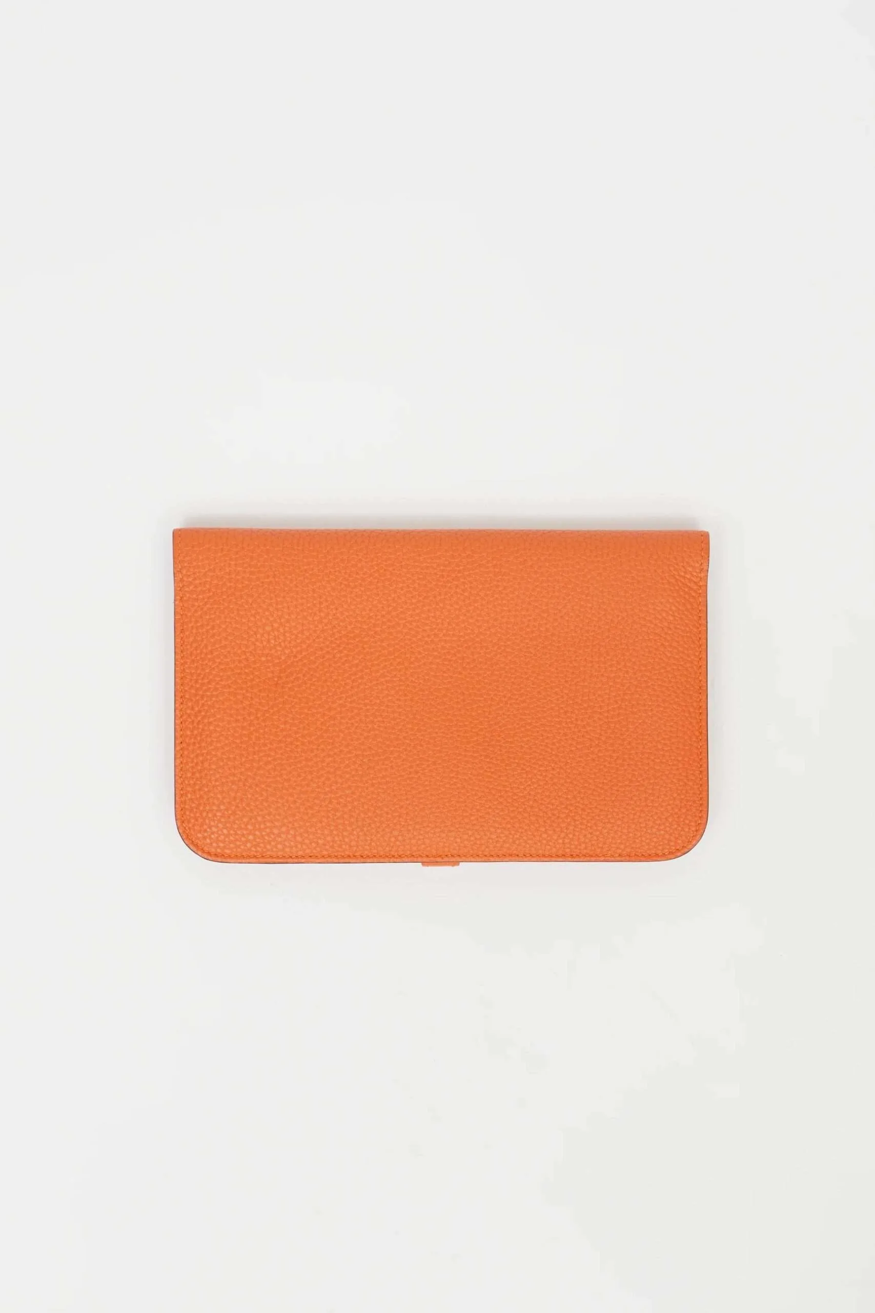 Amazing Orange Clemence Leather Dogon Travel Wallet - Image 4