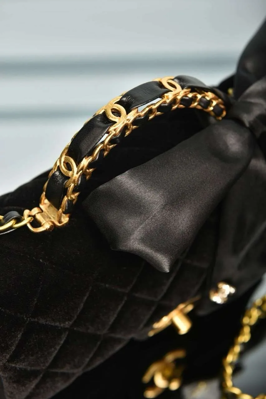 Black Mini Bag with Handle and Flap - Image 5