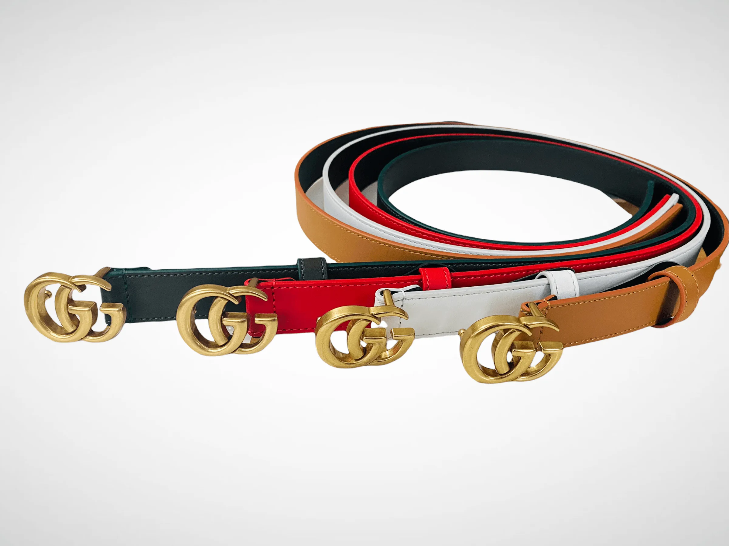 UrbanValore Leather Belt Gold