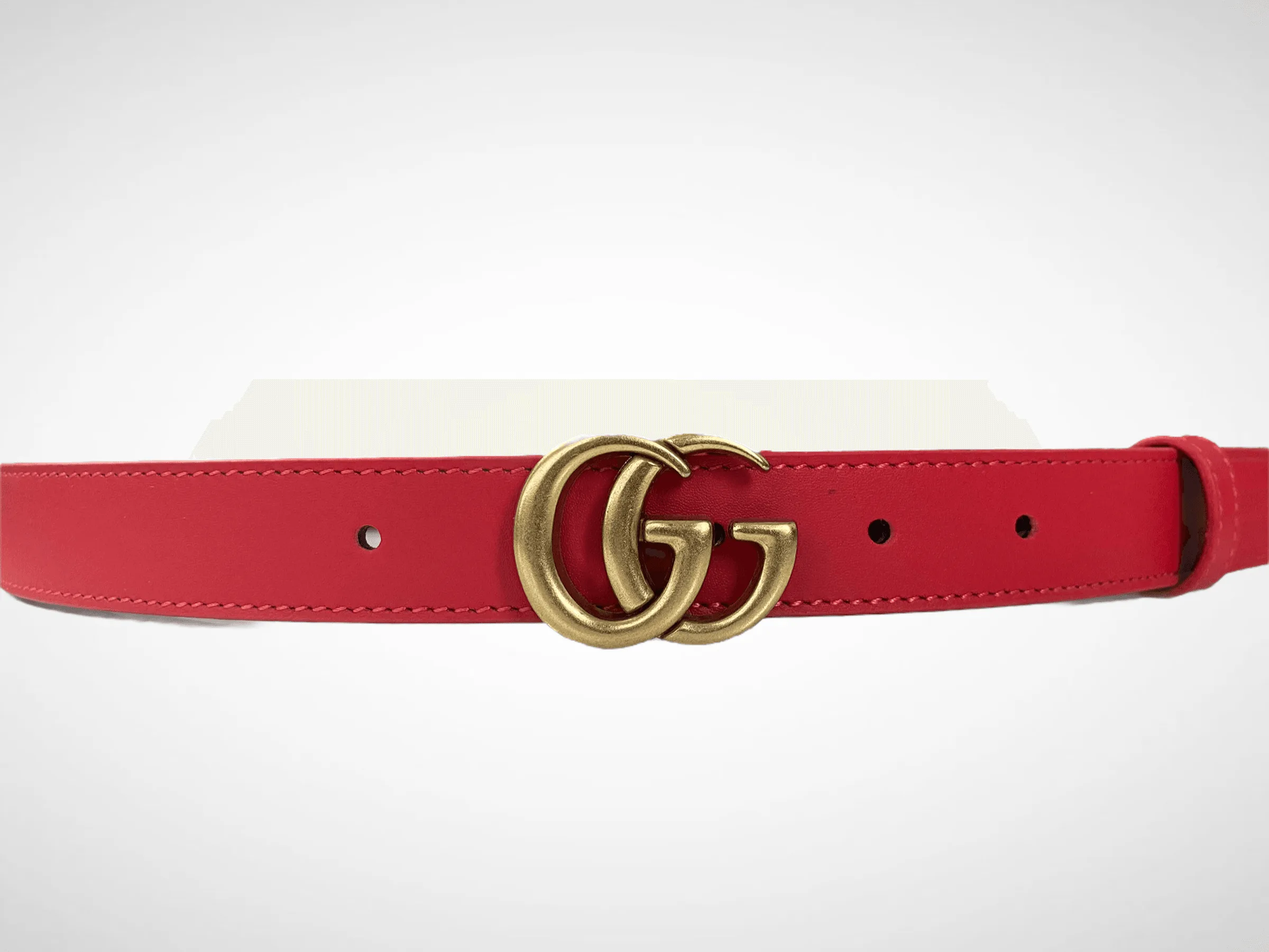 Leather Belt Gold Buckle - Image 3