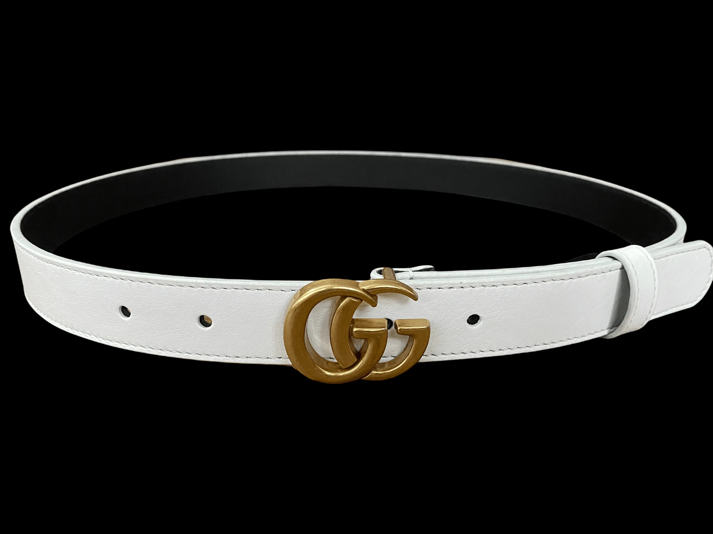 Leather Belt Gold Buckle - Image 4