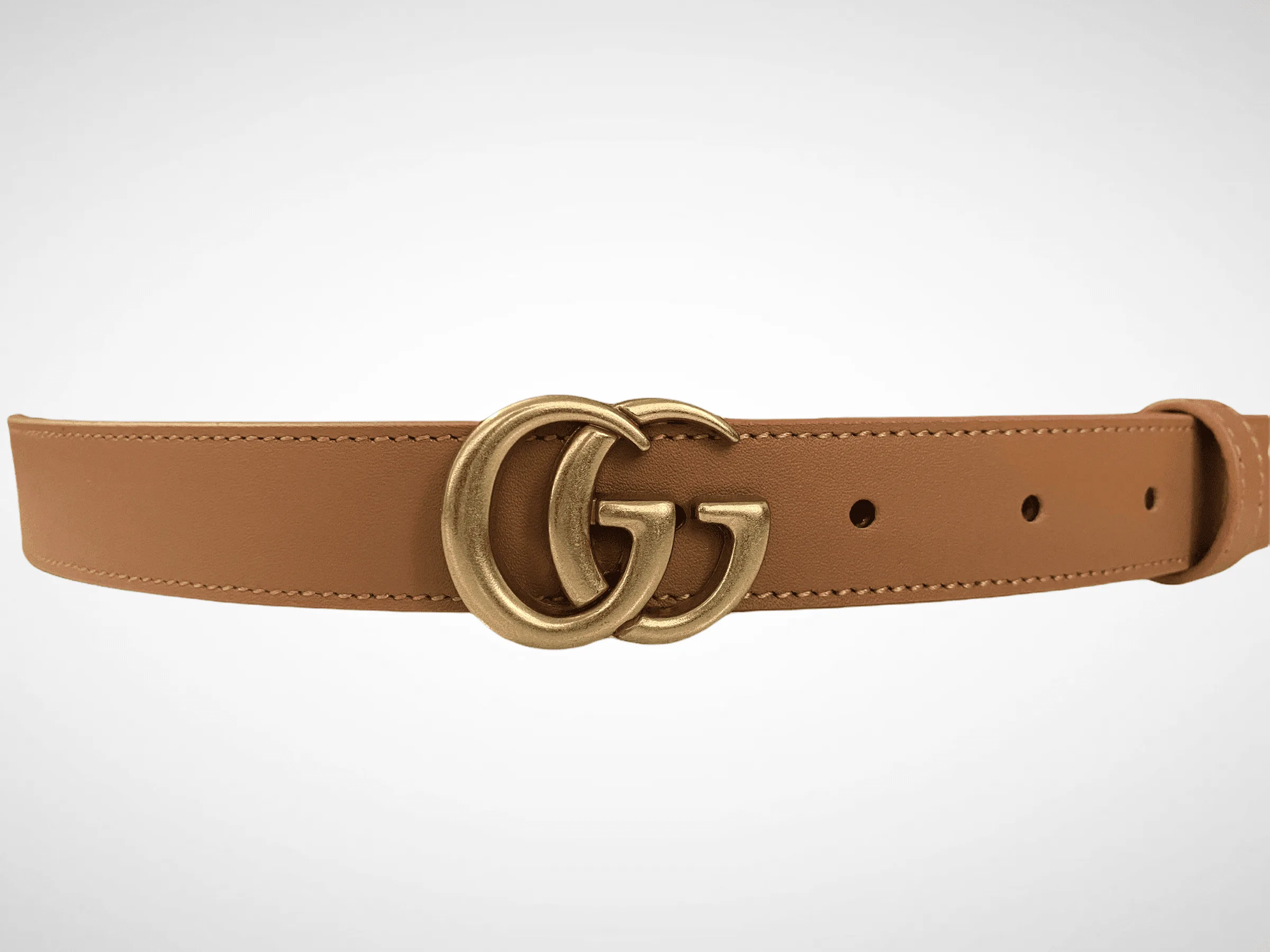 Leather Belt Gold Buckle - Image 5