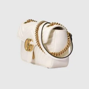 Alternative view of Marmont Small Matelassé Shoulder Bag White