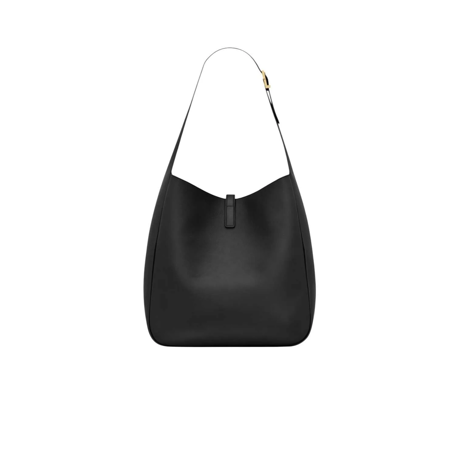 LE 5 À 7 SUPPLE LARGE IN GRAINED LEATHER BLACK - Image 4