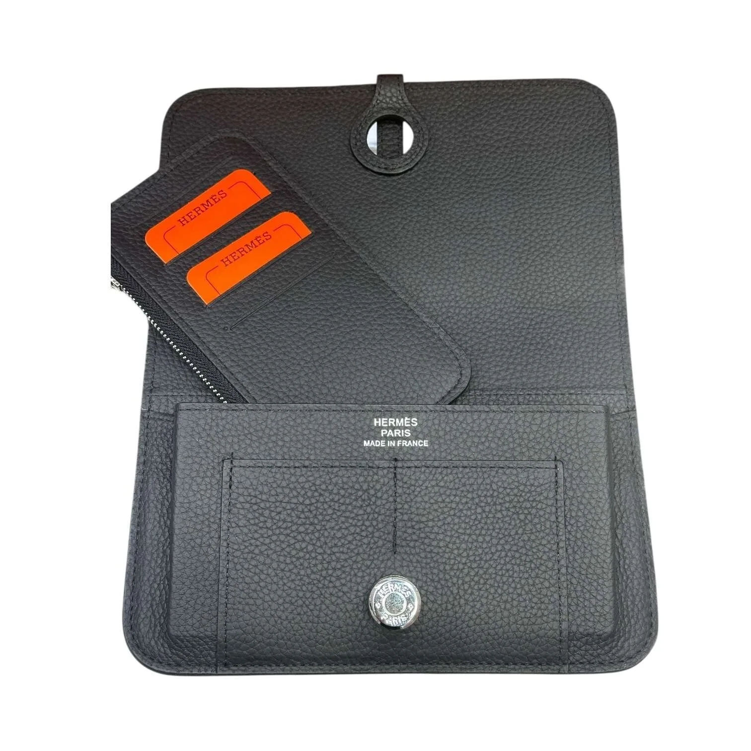 Amazing Black Clemence Leather Dogon Travel Wallet - Image 2