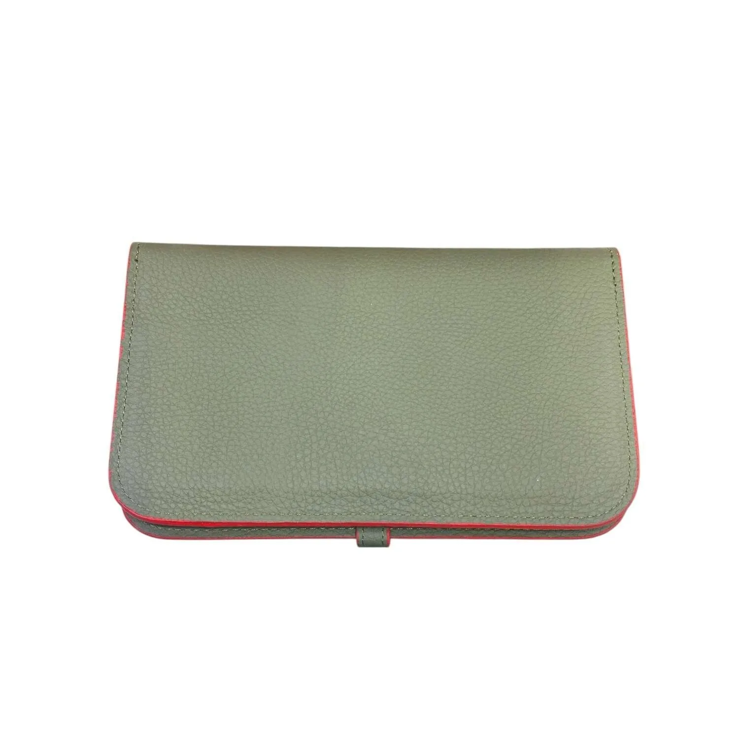 Amazing Khaki Green Clemence Leather Dogon Travel Wallet - Image 3