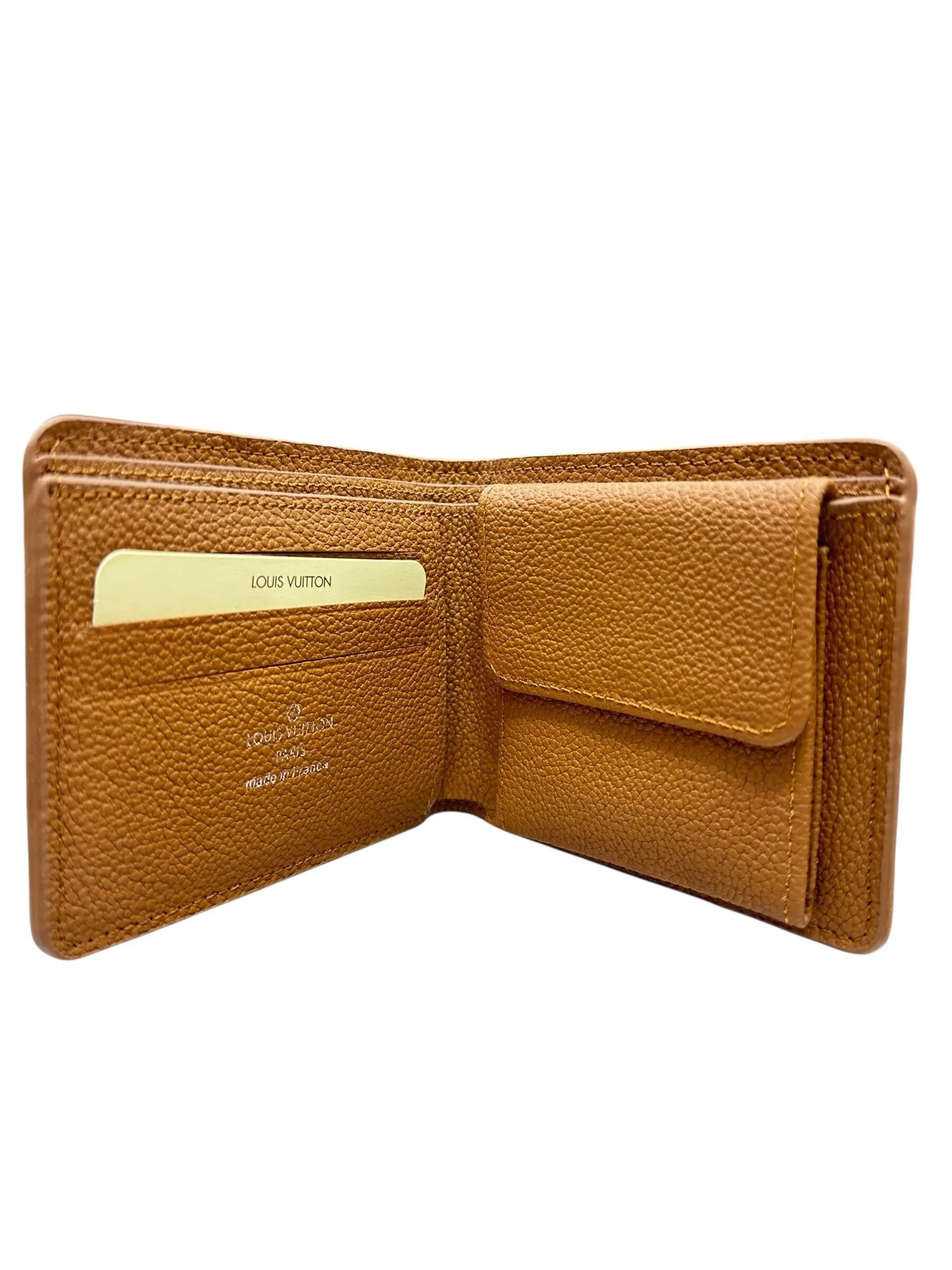 Amazing Tan Monogram Leather Wallet - Image 2