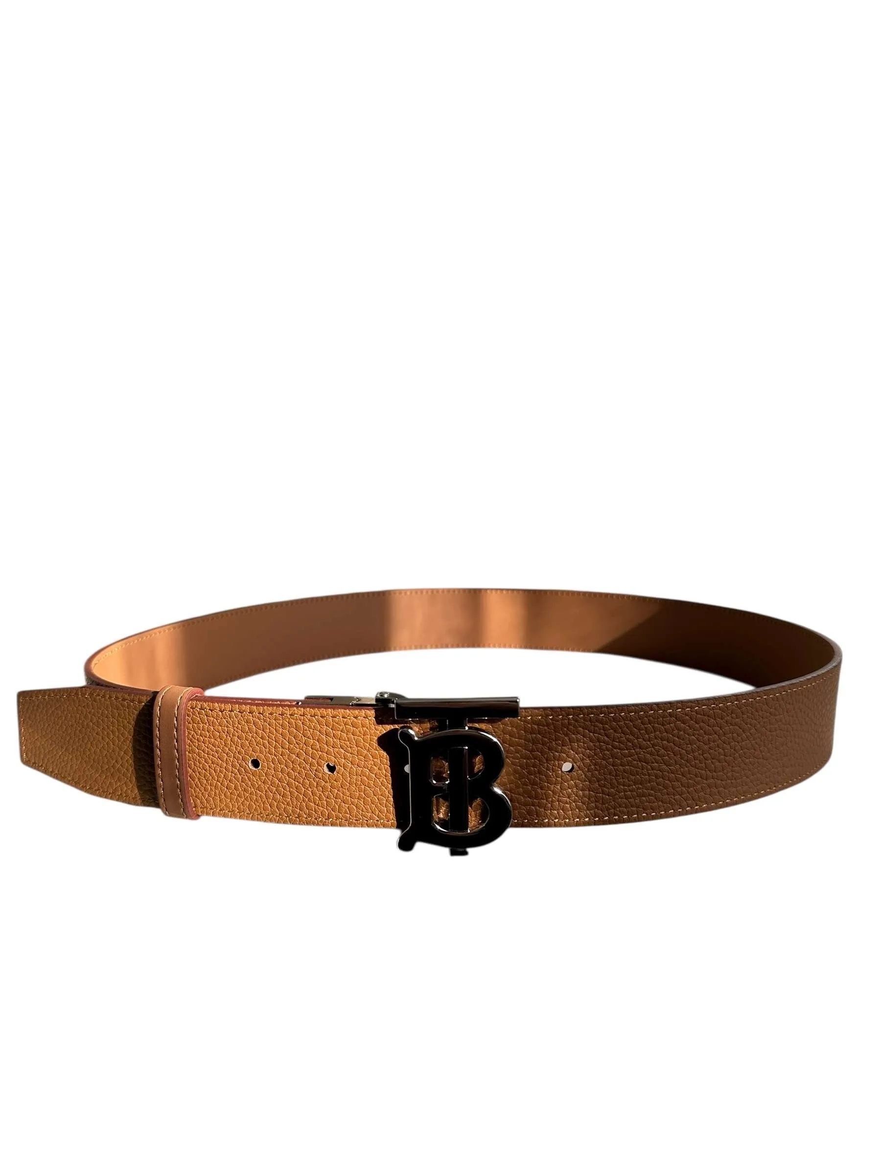 TB Brown Motif Leather Belt - Image 6