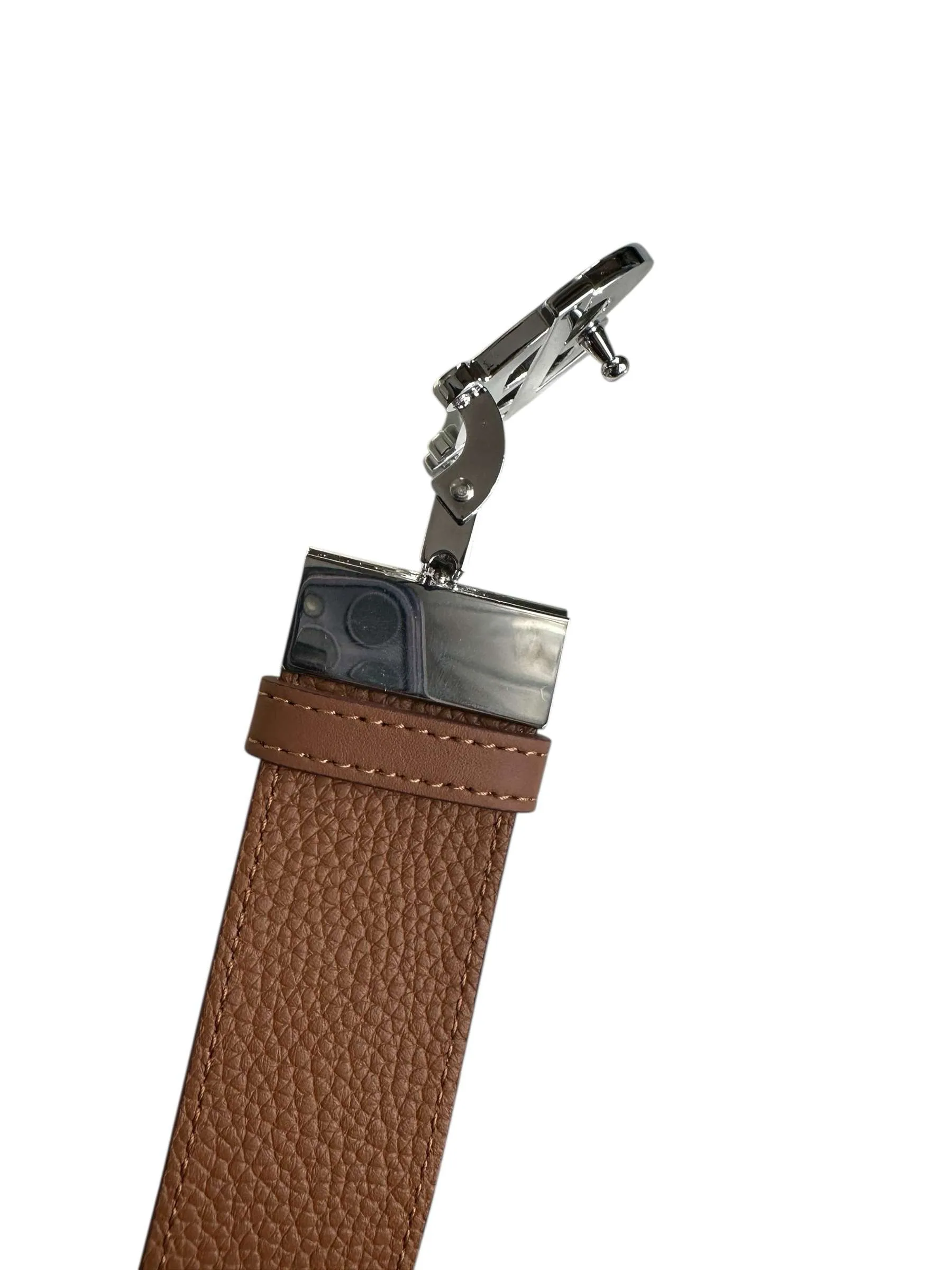 TB Brown Motif Leather Belt - Image 4