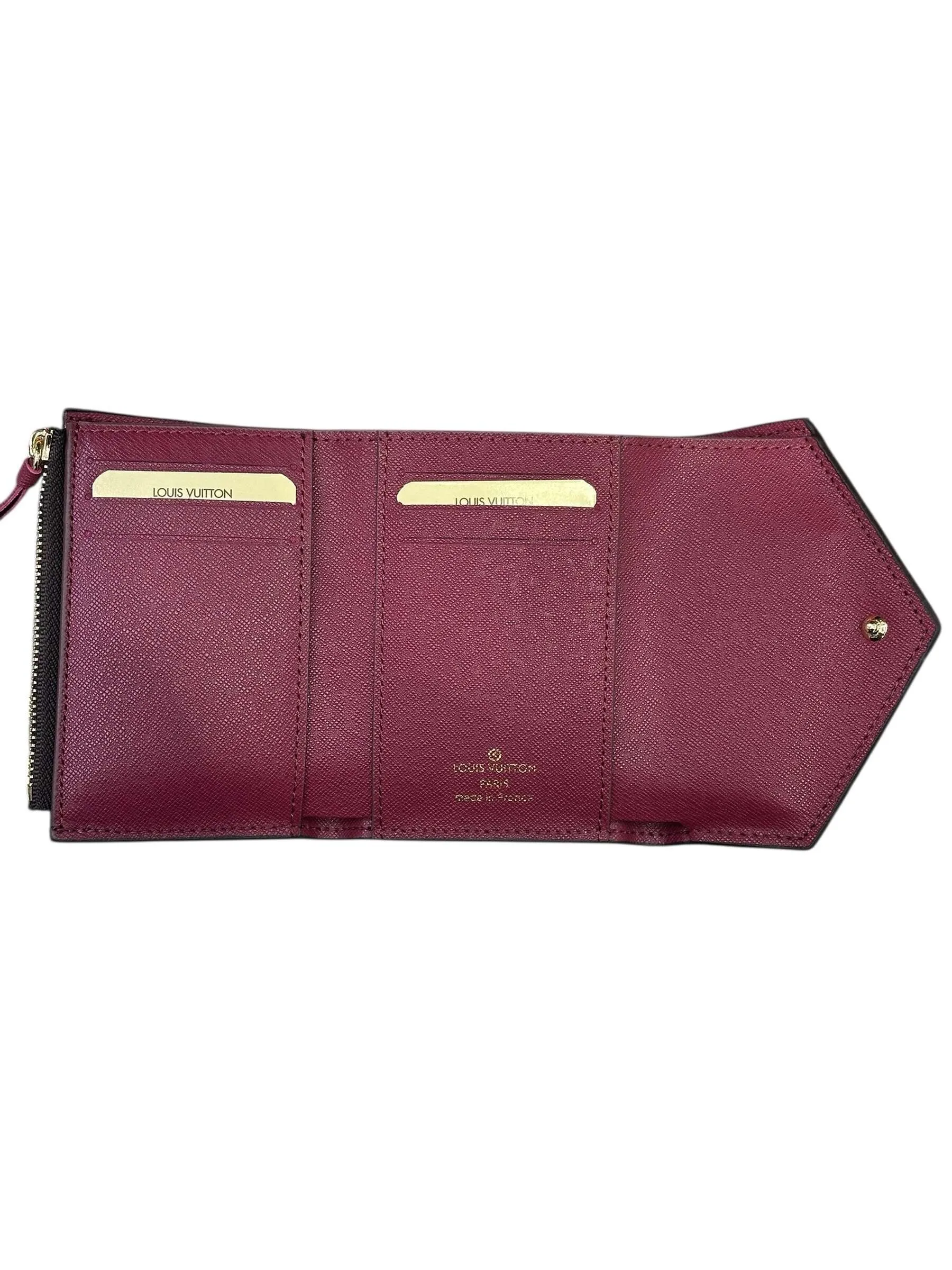 Victorine Wallet Burgundy Monogram Canvas - Image 3