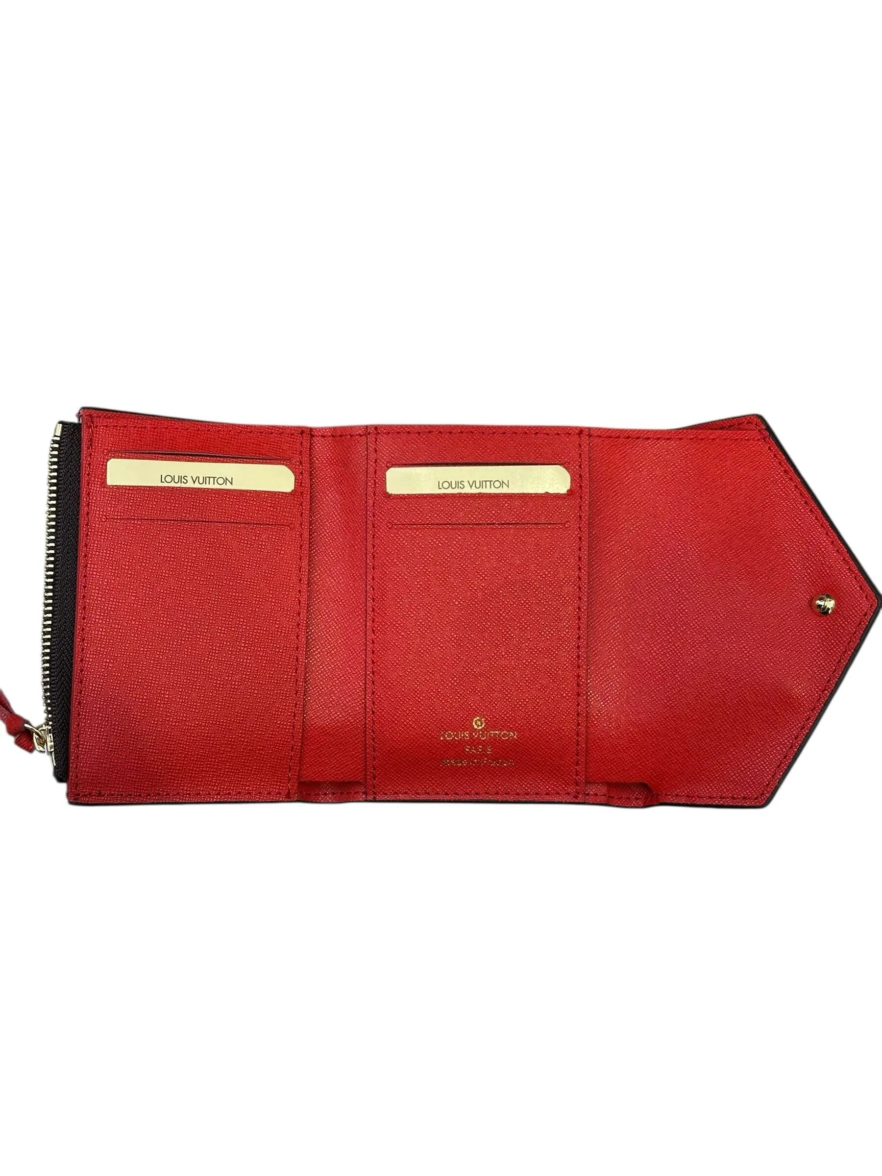 Victorine Wallet Red Monogram Canvas - Image 3