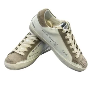 Alternative view of Super-Star with suede star and beige heel tab