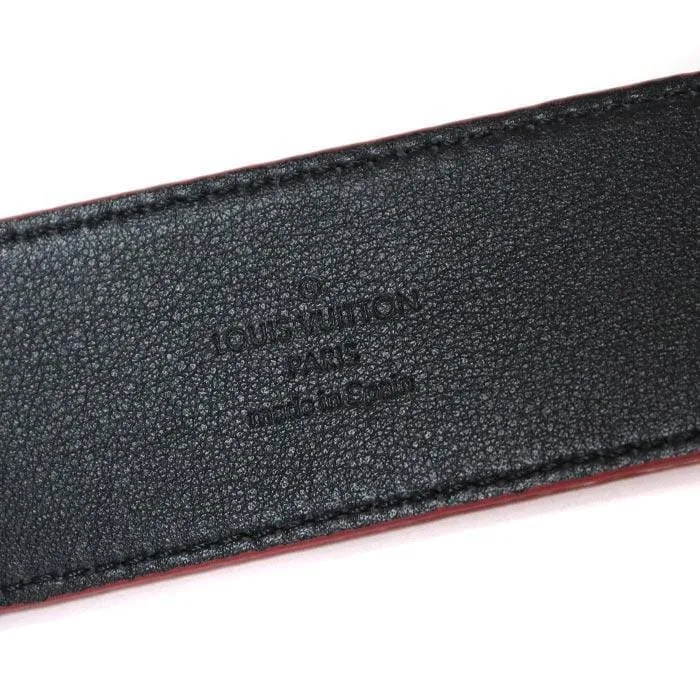 Red Monogram Leather Belt - Image 5