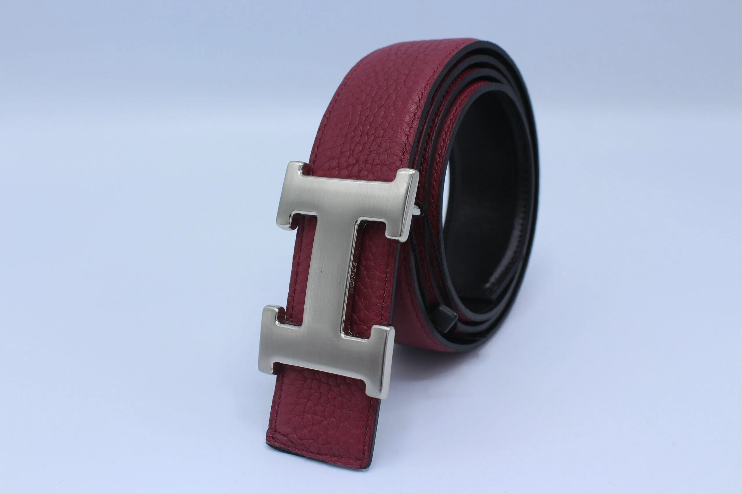 Reversible Buckle Leather Belt - Image 3